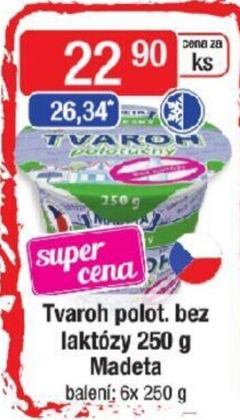 Qanto Tvaroh polot. bez laktózy 250 g Madeta nabídka