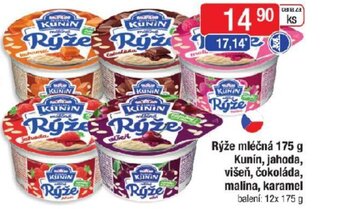 Qanto Rýže mléčná 175 g Kunin, jahoda, višeň, čokoláda, malina, karamel nabídka