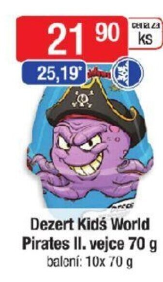 Qanto Dezert Kids World Pirates II. vejce 70 g nabídka
