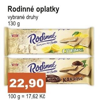 COOP DISKONT Rodinné oplatky nabídka