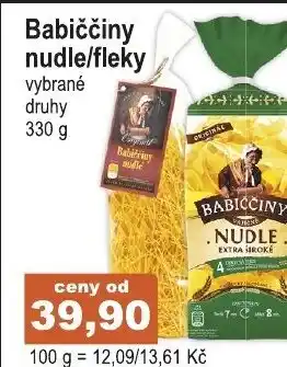 COOP DISKONT Babiččiny nudle/fleky vybrané druhy 330 g nabídka
