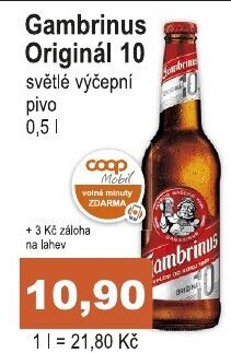 COOP DISKONT Gambrinus Originál 10 nabídka