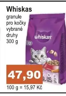 COOP DISKONT Whiskas granule pro kočky vybrané nabídka