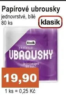 COOP DISKONT Papírové ubrousky nabídka