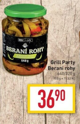 Billa Grill Party Beraní rohy nabídka