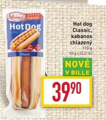 Billa Hot dog Classic, kabanos chlazený nabídka