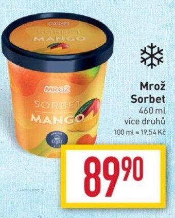 Billa Mrož Sorbet nabídka