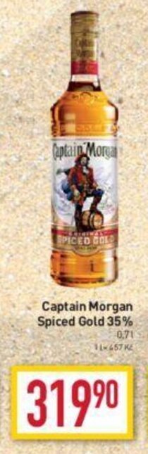 Billa Captain Morgan Spiced Gold 35% nabídka