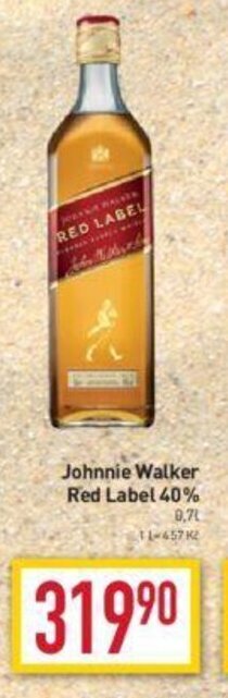 Billa Johnnie Walker Red Label 40% nabídka