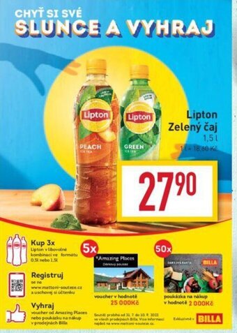 Billa Lipton Zelený čaj nabídka