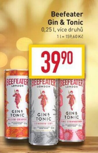 Billa Beefeater Gin & Tonic nabídka