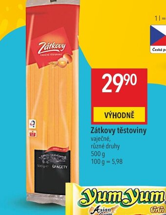 Globus Zátkovy těstoviny nabídka