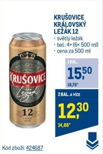 Makro KRUŠOVICE KRÁLOVSKÝ LEŽÁK 12 nabídka