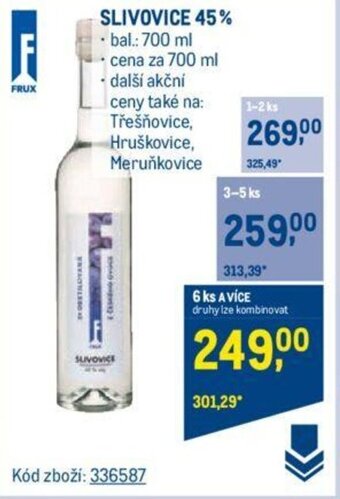 Makro SLIVOVICE 45% nabídka