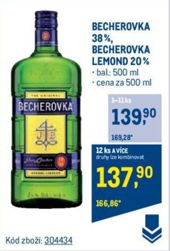 Makro BECHEROVKA 38%, BECHEROVKA LEMOND 20% nabídka