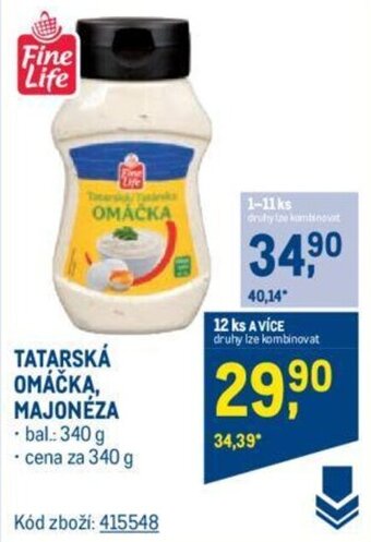 Makro TATARSKÁ OMÁČKĄ, MAJONÉZA nabídka