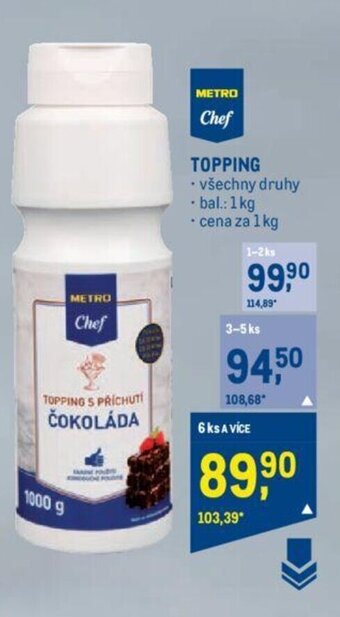 Makro TOPPING nabídka