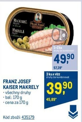 Makro FRANZ JOSEF KAISER MAKRELY nabídka