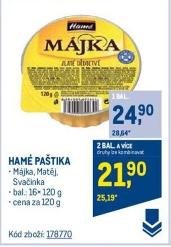 Makro HAMÉ PAŠTIKA nabídka