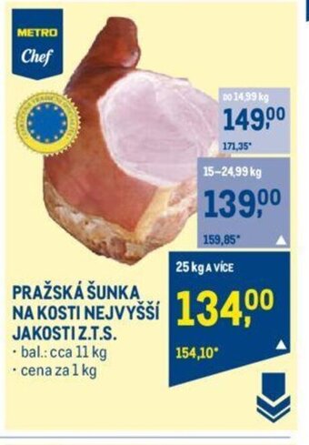 Makro PRAŽSKÁ ŠUNKA NA KOSTI NEJVYŠŠÍ JAKOSTI Z.T.S. nabídka