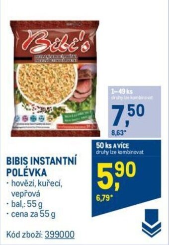 Makro BIBIS INSTANTNÍ POLÉVKA nabídka