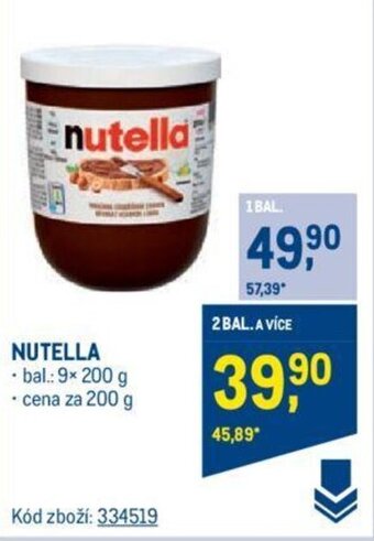 Makro NUTELLA nabídka