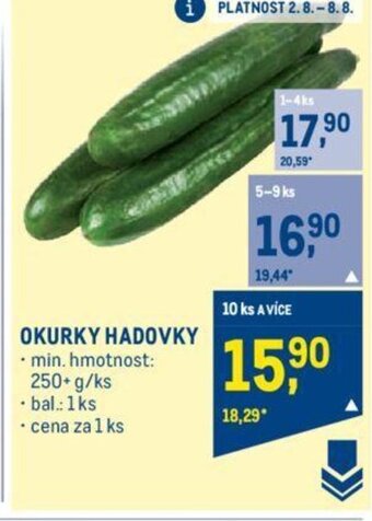 Makro OKURKY HADOVKY nabídka