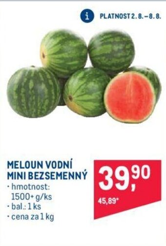Makro MELOUN VODNÍ MINI BEZSEMENNÝ nabídka