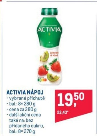 Makro ACTIVIA NÁPOJ nabídka