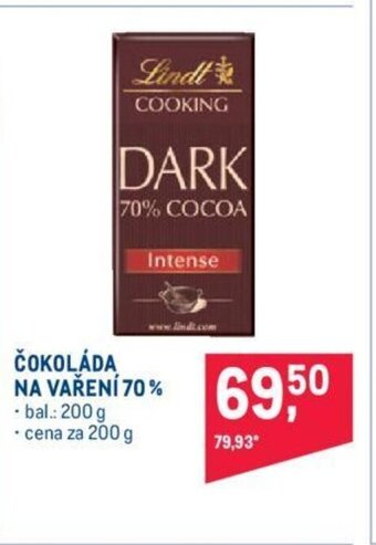 Makro ČOKOLÁDA NA VAŘENÍ 70% nabídka