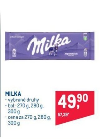Makro MILKA nabídka