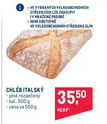 Makro CHLÉB ITALSKÝ nabídka