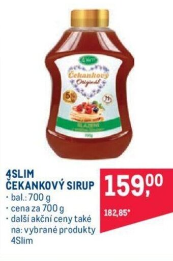 Makro 4SLIM ČEKANKOVÝ SIRUP nabídka