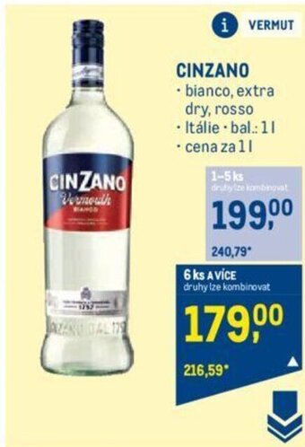 Makro CINZANO nabídka