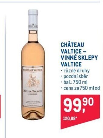 Makro CHÂTEAU VALTICE - VINNÉ SKLEPY VALTICE nabídka
