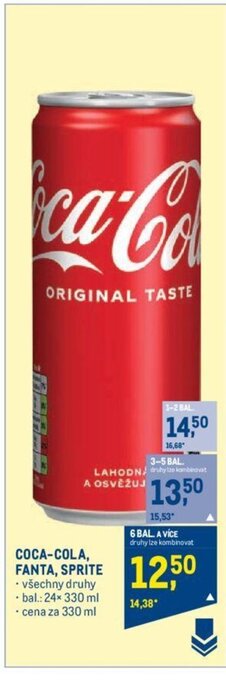 Makro COCA-COLA, FANTA, SPRITE nabídka