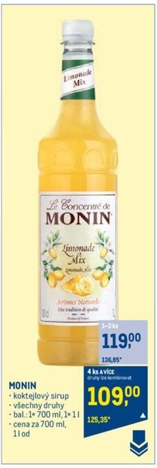 Makro MONIN nabídka