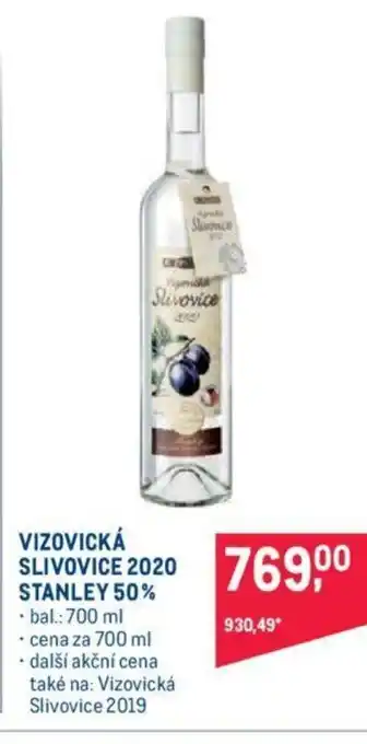 Makro VIZOVICKÁ SLIVOVICE 2020 STANLEY 50% nabídka