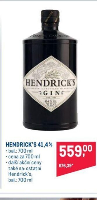 Makro HENDRICK'S 41,4% nabídka