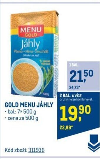 Makro GOLD MENU JÁHLY nabídka