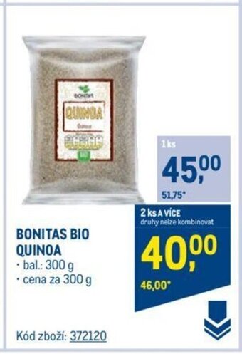 Makro BONITAS BIO QUINOA nabídka