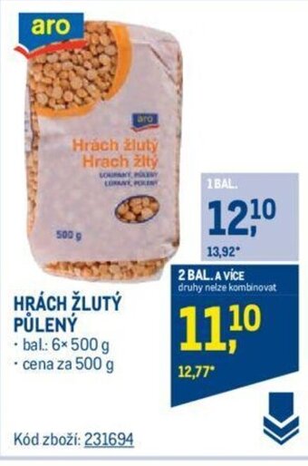 Makro HRÁCH ŽLUTÝ PŮLENÝ nabídka