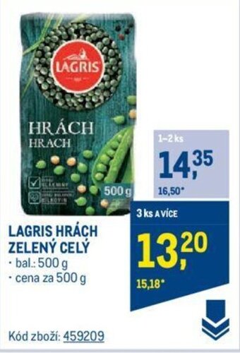 Makro LAGRIS HRÁCH ZELENÝ CELÝ nabídka