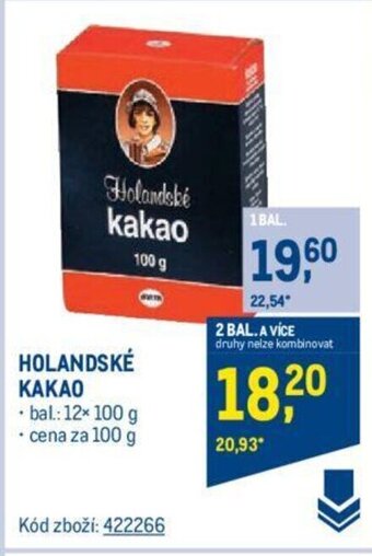 Makro HOLANDSKÉ KAKAO nabídka