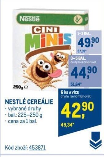 Makro NESTLÉ CEREÁLIE nabídka