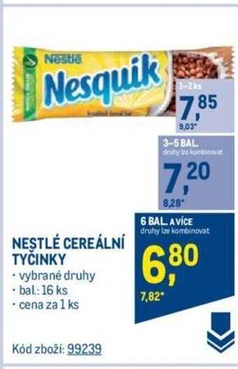 Makro NESTLÉ CEREÁLNÍ TYČINKY nabídka