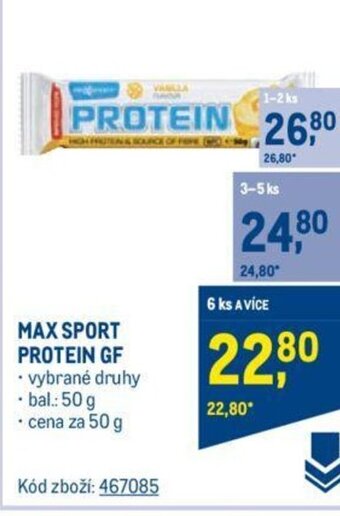 Makro MAX SPORT PROTEIN GF nabídka