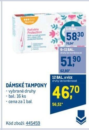 Makro DÁMSKÉ TAMPONY nabídka