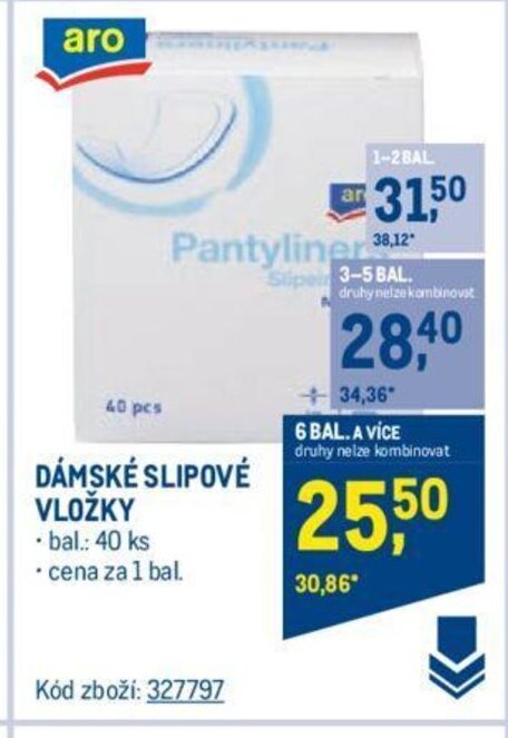 Makro DÁMSKÉ SLIPOVÉ VLOŽKY nabídka