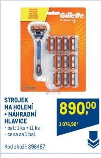Makro Gillette STROJEK NA HOLENÍ + NÁHRADNÍ HLAVICE nabídka